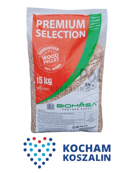 Pellet premium A1 Pelletpol Koszalin – worek 15 kg
Paleta pelletu certyfikowanego ENplus A1 – dostawa Koszalin